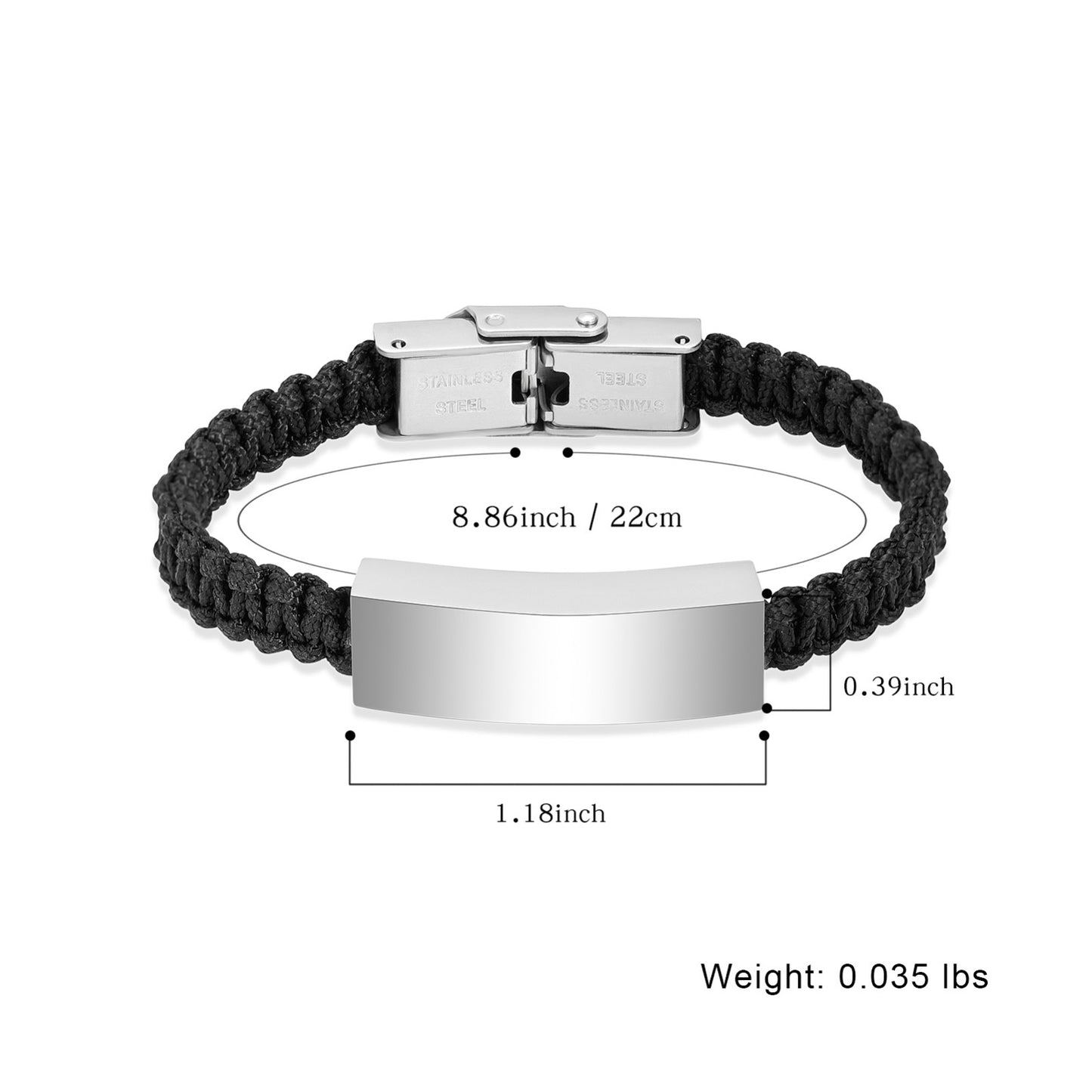 Black Bracelet that holds Pet Ashes