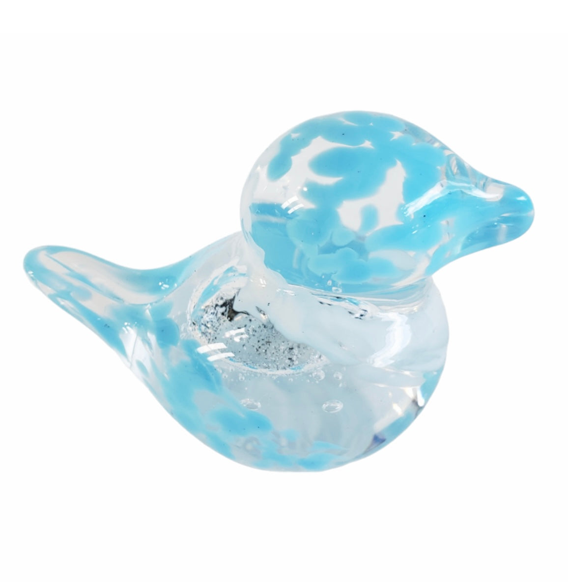 Glass Blown Bird Infused with Pet Ashes