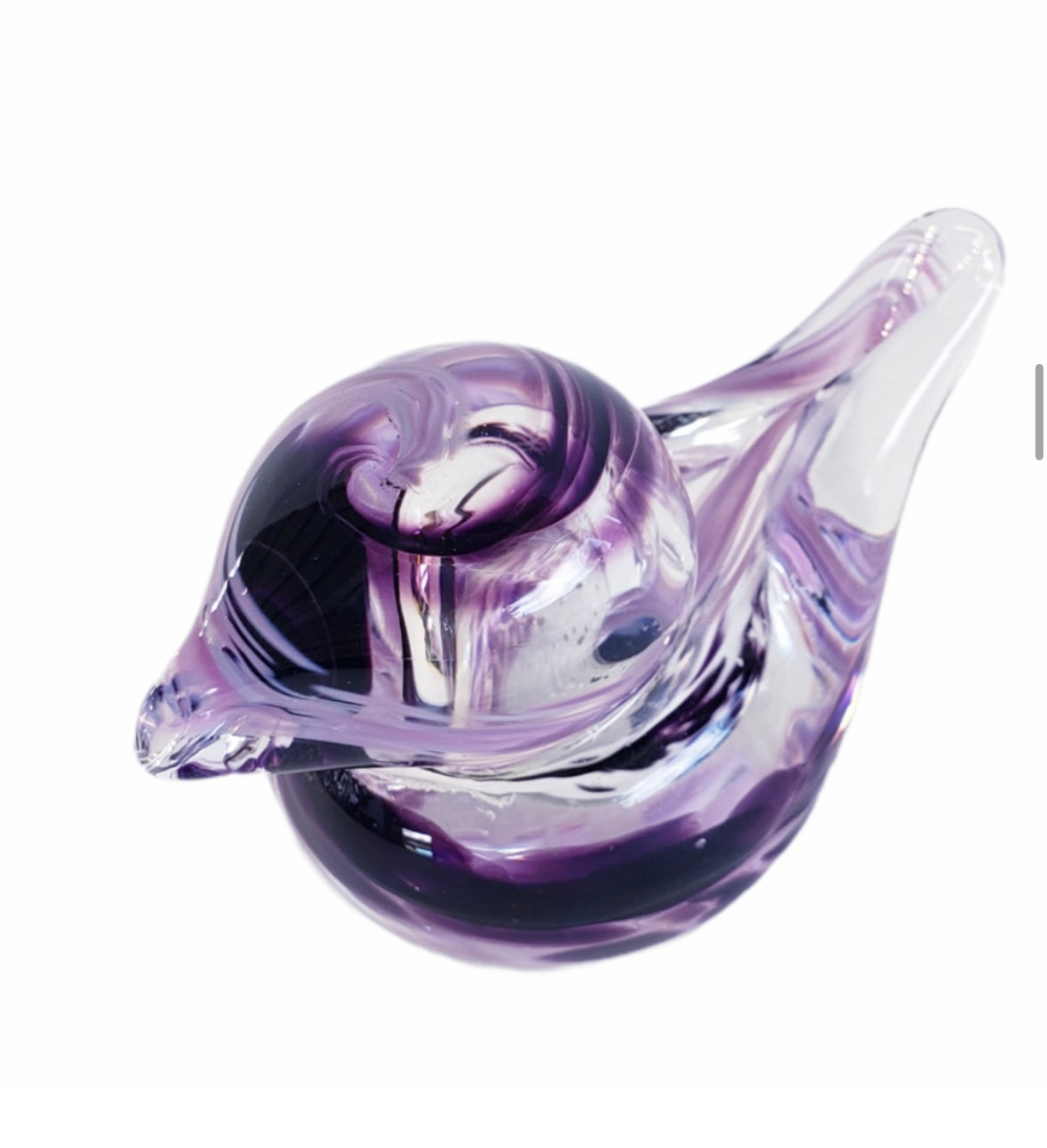 Glass Blown Bird Infused with Pet Ashes