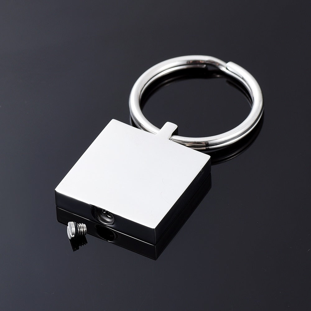 Square Dog Tag Pendant or Keyring