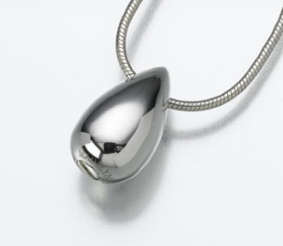 Teardrop Pendant to hold pet ashes