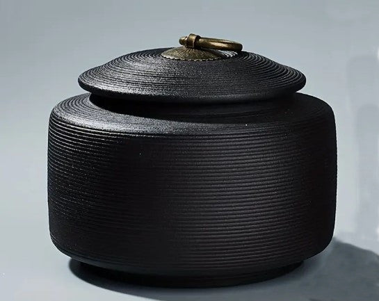 Black Pet Cremation Urn For Ashes