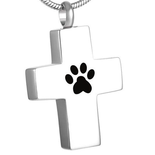2 Cross Pendant to hold Pet Ashes - Silver