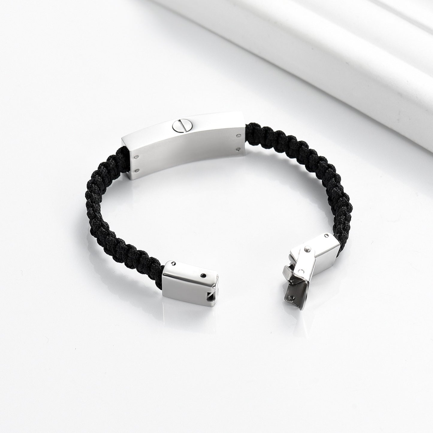 Black Bracelet that holds Pet Ashes