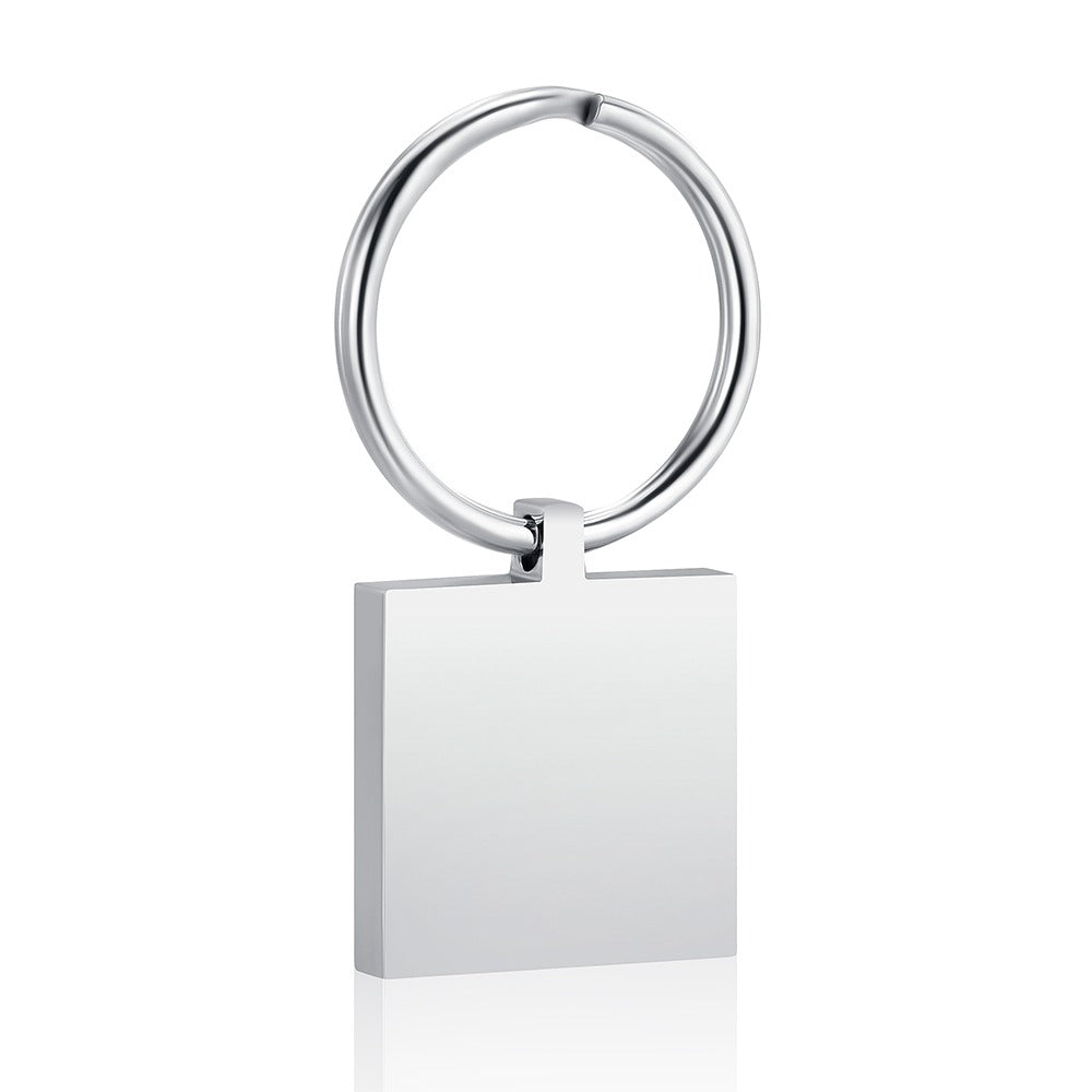 Square Dog Tag Pendant or Keyring