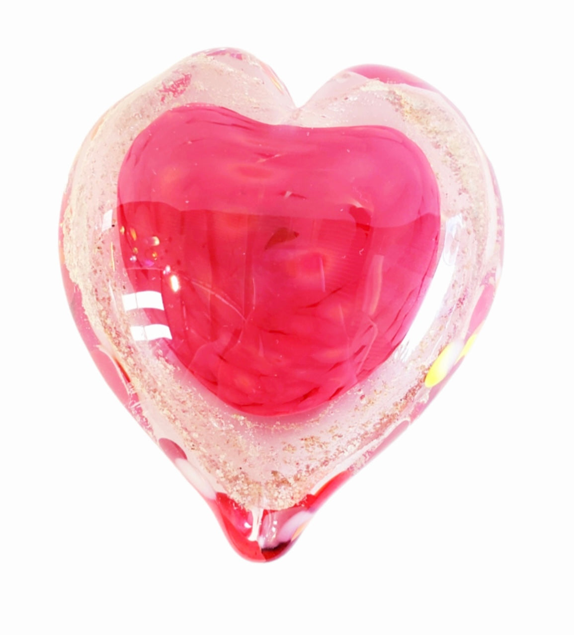 Glass Blown Heart Infused With Pet Ashes