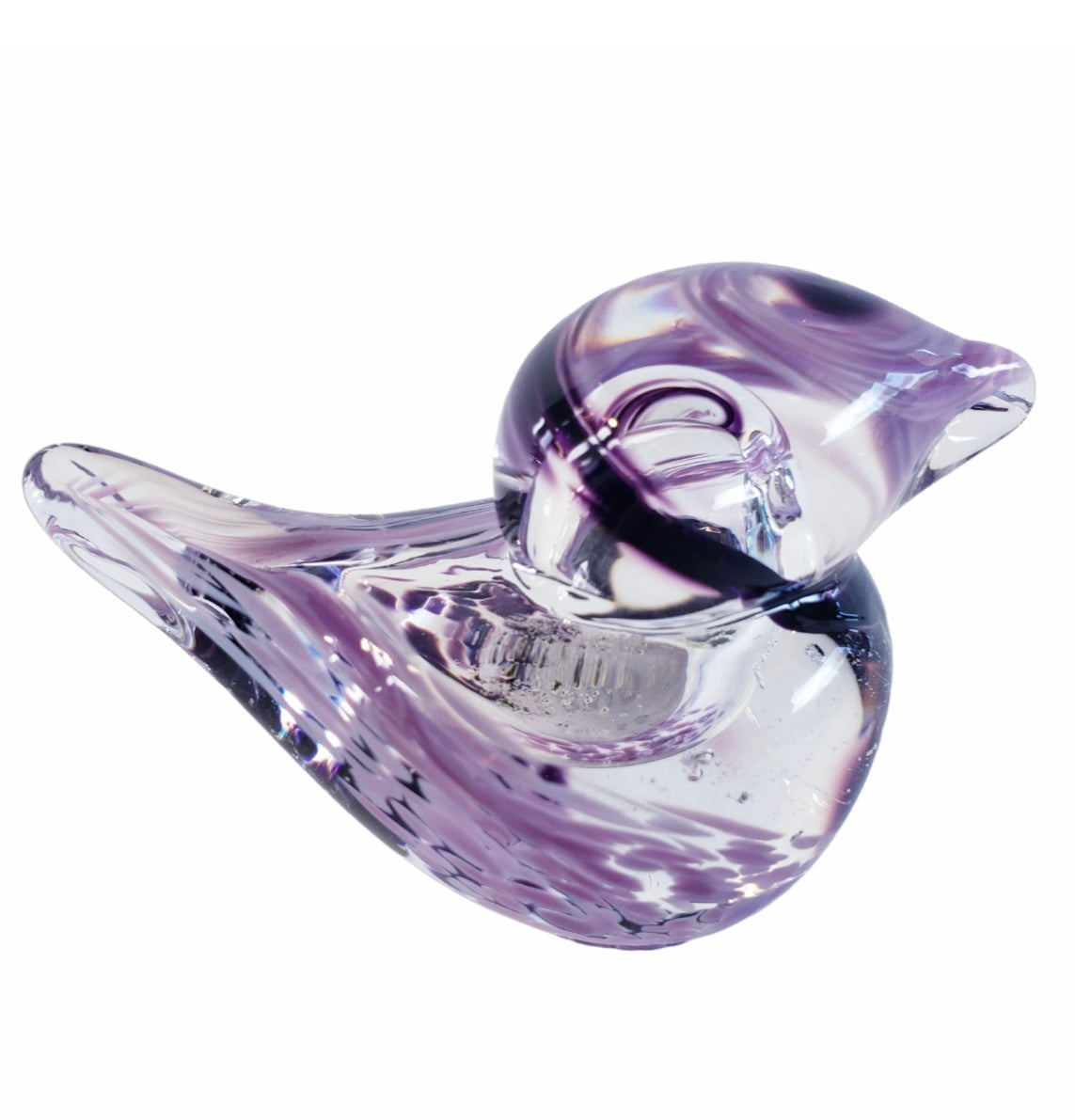 Glass Blown Bird Infused with Pet Ashes