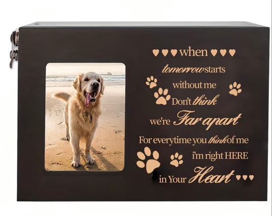 Wooden Pet Urns Memorial Black Box For Pets Ashes (Copy)