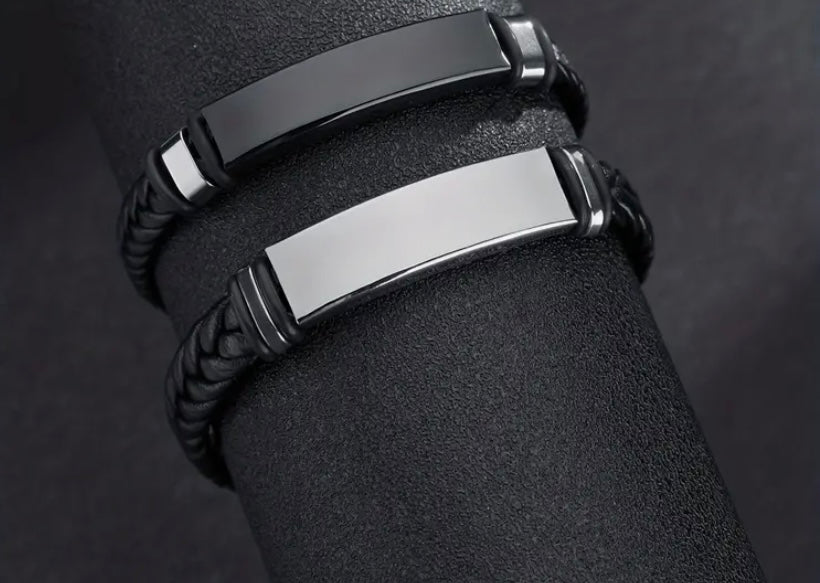 Black Engraved Bracelet