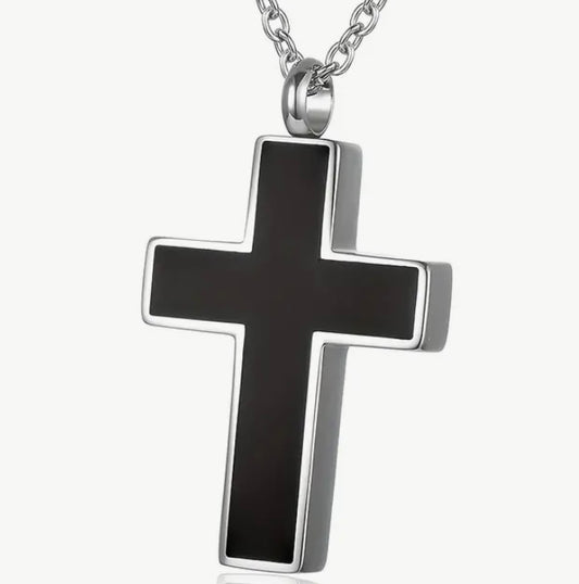 Cross Pendant to hold Pet Ashes