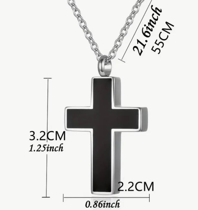 Cross Pendant to hold Pet Ashes