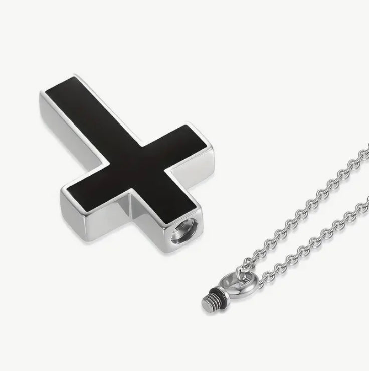 Cross Pendant to hold Pet Ashes