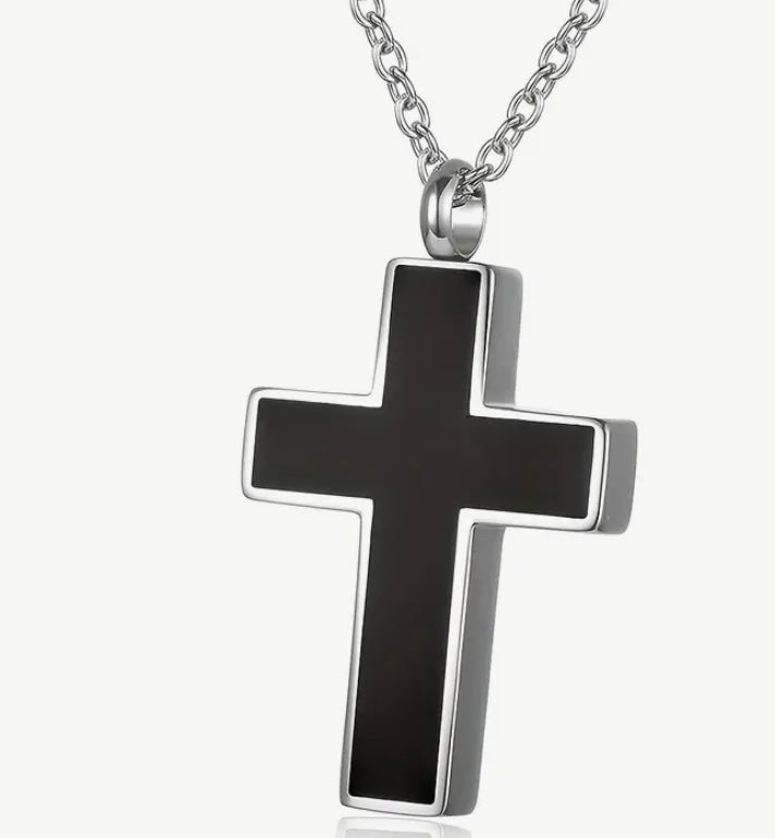 Cross Pendant to hold Pet Ashes