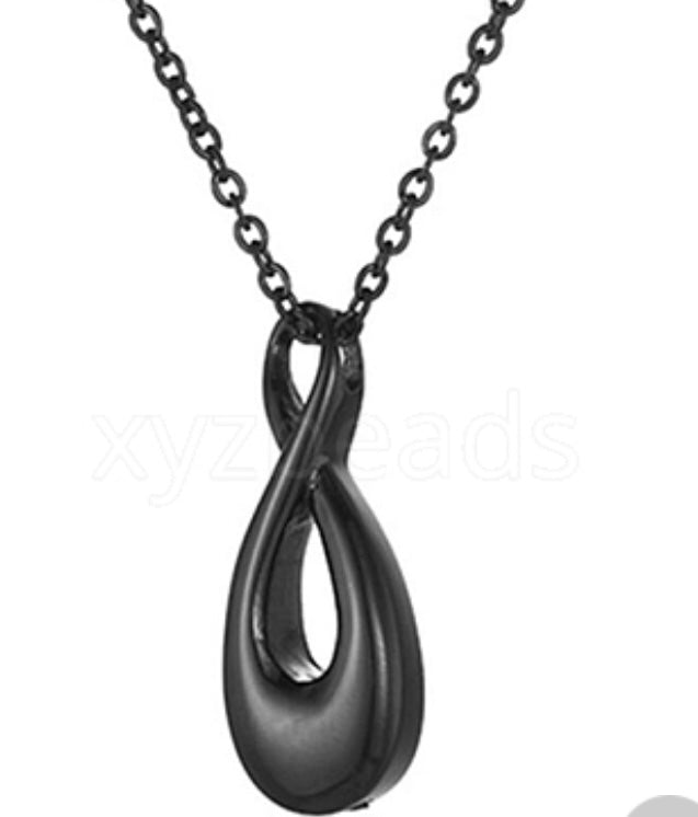 Black - Figure 8 Style to hold pet ashes