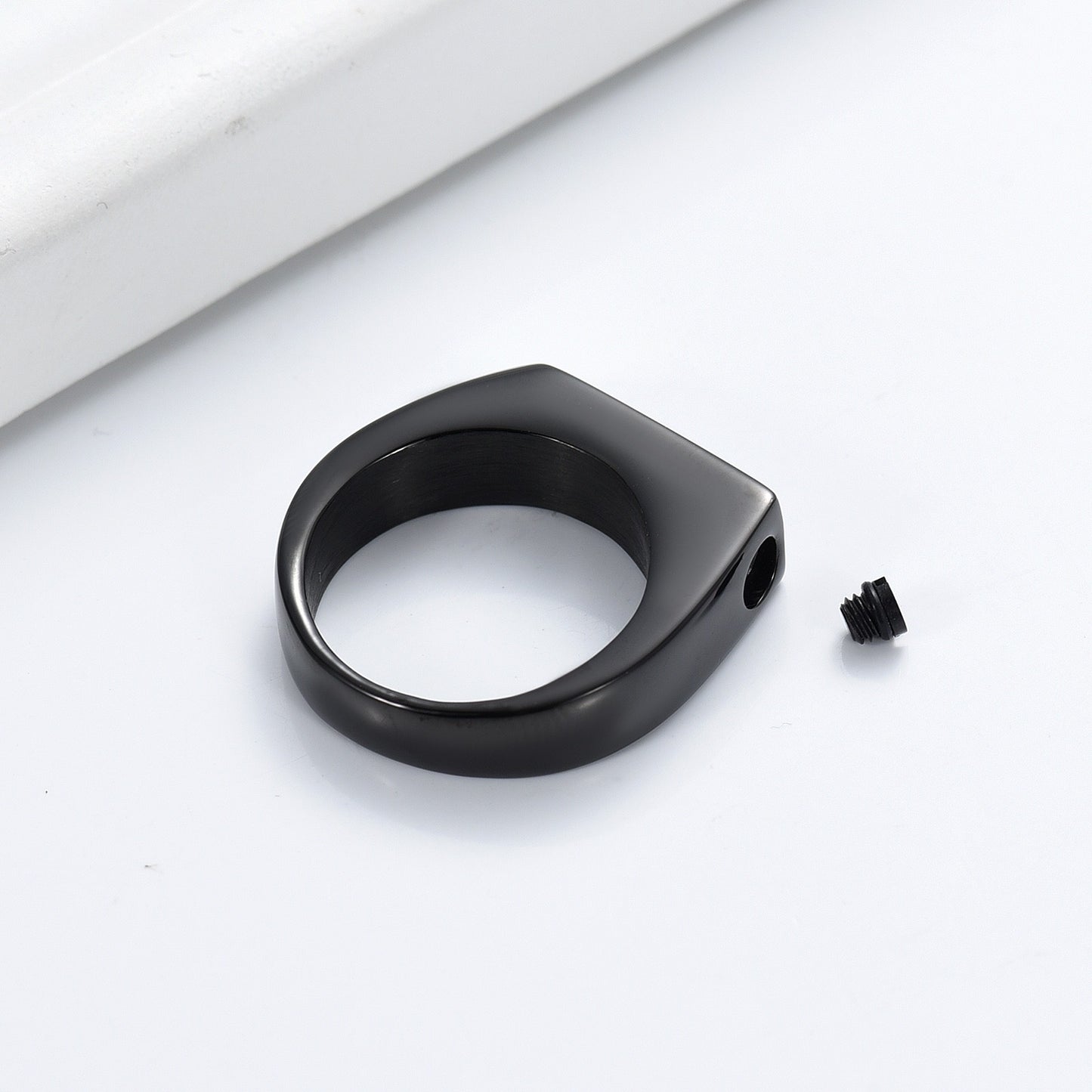 Stylish Black Ring infused with your pets ashes