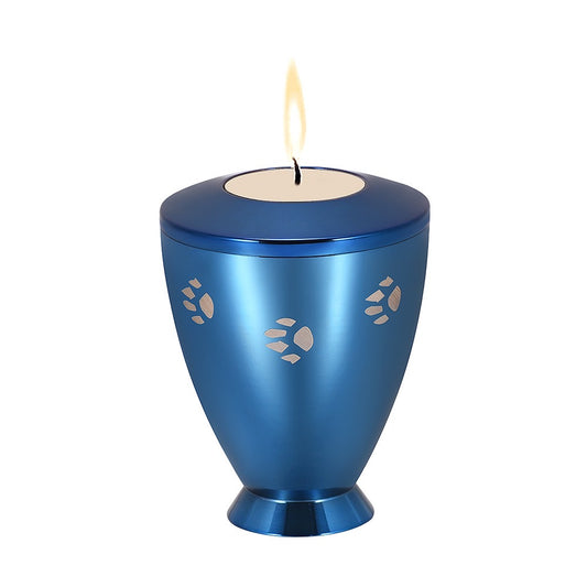 Blue Candlelight Urn