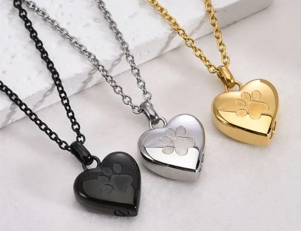 Black Silver Love Heart Pendant