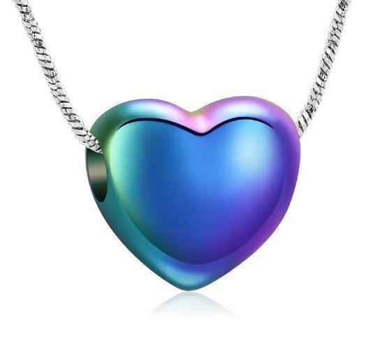 Rainbow Heart Shaped Pendant