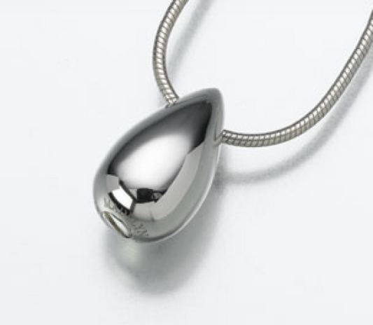 Teardrop Pendant to hold pet ashes